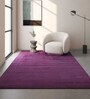 Purple Solid Viscose 5 ft X 7 ft Flat Weaves Carpet