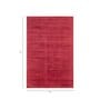 Pink Solid Viscose 5 ft X 7 ft Flat Weaves Carpet