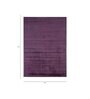 Purple Solid Viscose 5 ft X 7 ft Flat Weaves Carpet
