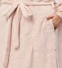 Pink Solid Woolen Women Bath Robe With Belt (XXL)