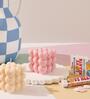 Heart Cubes Pink Soy Wax Decorative Candle