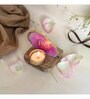 Pink Stone Figurine Tea light Holder