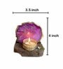 Pink Stone Figurine Tea light Holder