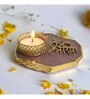 Pink Stone Figurine Tea light Holder