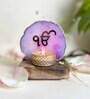 Pink Stone Figurine Tea light Holder