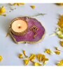 Pink Stone Figurine Tea light Holder