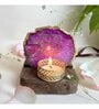 Pink Stone Figurine Tea light Holder