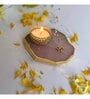 Pink Stone Figurine Tea light Holder