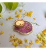 Pink Stone Figurine Tea light Holder