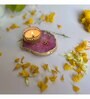 Pink Stone Figurine Tea light Holder