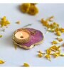 Pink Stone Figurine Tea light Holder