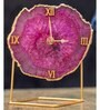 Pink Stone Table Clock