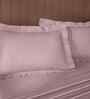 Pink Stripe 200 TC Cotton King Size Bed Sheet with 2 Pillow Covers 24 Collection