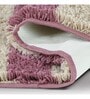 Pink Geometric Polyester 24x16 Inches AntiSkid Bath Mat