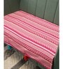 Pink Striped Jacquard 2 Seater Sofa Cover