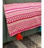Pink Striped Jacquard 2 Seater Sofa Cover