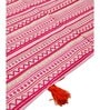 Pink Striped Jacquard 2 Seater Sofa Cover