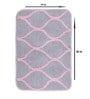 Pink Abstract Microfibre 26x18 Inches AntiSkid Bath Mats (Set of 2)