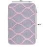 Pink Abstract Microfibre 26x18 Inches AntiSkid Bath Mat