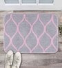 Pink Abstract Microfibre 26x18 Inches AntiSkid Bath Mat