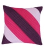 Multicolour Polyester Striped 16x16 inches Cushion Cover (5Pc)