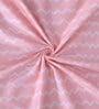 Pink Stripes 300 TC Cotton Blend Double King Sized Bedsheet With 2 Pillow Covers