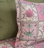Pink Stylized Floral Motifs 210 TC 100% Cotton Superking Bedsheet with 2 Pillow Covers