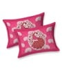 Pink Traditional 120 TC Cotton Queen Sized Bedsheet with 2 Pillow Cover