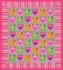 Pink Abstract 120 TC Cotton Queen Sized Bedsheet with 2 Pillow Cover