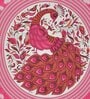 Pink Traditional 120 TC Cotton Queen Sized Bedsheet with 2 Pillow Cover