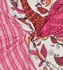 Pink Traditional 120 TC Cotton Queen Sized Bedsheet with 2 Pillow Cover