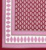 Pink Abstract 120 TC Cotton Queen Sized Bedsheet with 2 Pillow Cover