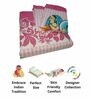 Pink Traditional 120 TC Cotton Double Bedsheet with 2 Pillow Covers