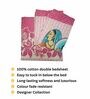 Pink Traditional 120 TC Cotton Double Bedsheet with 2 Pillow Covers