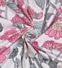 Pink Floral 140 TC Cotton King Sized Bed Sheets with 2 Pillow Covers