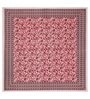 Pink Traditional 144 TC Cotton Double Queen Bedsheet With 2 Pillow Covers