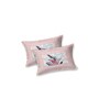 Pink Traditional 180 TC Cotton Printed Bedsheet With Two Pillow Covers For Queen Bed (Leaf Printed ,Pink ,153 GSM)