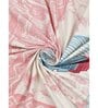 Pink Traditional 180 TC Cotton Printed Bedsheet With Two Pillow Covers For Queen Bed (Leaf Printed ,Pink ,153 GSM)
