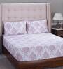 Pink Traditional 400 TC 100% Cotton King Sized Bed Sheets with 2 Pillow Covers