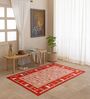 Pink Traditional Hand Woven 5 Ft X 3 Ft  Dhurrie