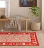 Pink Traditional Hand Woven 6 Ft X 4 Ft  Dhurrie