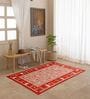 Pink Traditional Hand Woven 6 Ft X 4 Ft  Dhurrie