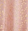 Pink Velvet Floral 5 Foot Ring Top Window Curtain