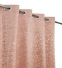 Pink Velvet Floral 5 Foot Ring Top Window Curtains Set Of 2