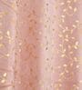 Pink Velvet Floral 5 Foot Ring Top Window Curtains Set Of 2