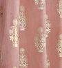Pink Velvet Floral 7 Foot Ring Top Door Curtains Set Of 2