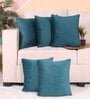 Pink Velvet Solid 16x16 inches Cushion Covers (Pack of 5)