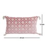 Pink Velvet Textured 12x20 inches Cushion Covers (Pack of 2)