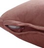 Pink Velvet Textured 18x18 inches Cushion Covers (Pack of 2)