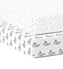 Pink Whale & Triangle 52 x 28 in Organic Cotton Fitted Crib Sheet, Set of 2